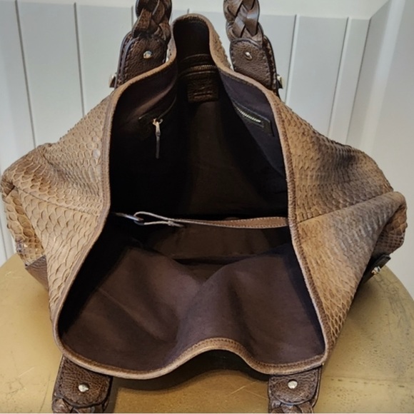 Gucci Pelham Horsebit Medium Hobo Python Bag. RARE Gorgeous Brown Snakeskin - Picture 3 of 9